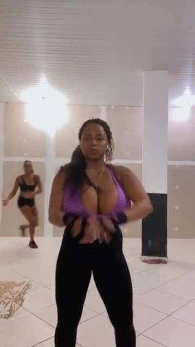 she's smuggling 🍈🍈 in her top