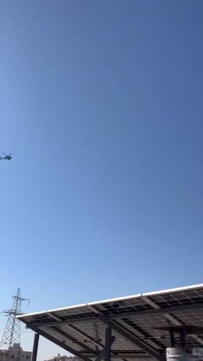 Apache chasing Iranian Shahed drone near Israel/Jordan border.