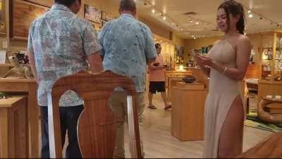 Mira banned for this hard nipple