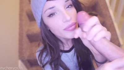 Going down on the stairs