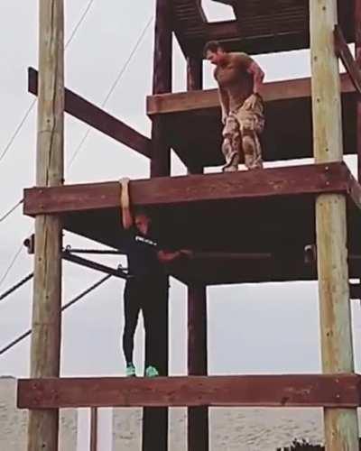 Marine getting shown up