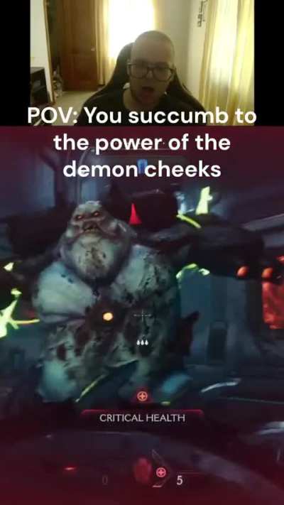 Mancubus cheeks were too powerful