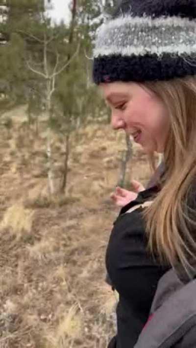 I was hoping the cold didn’t keep everyone off the trail that day [gif]