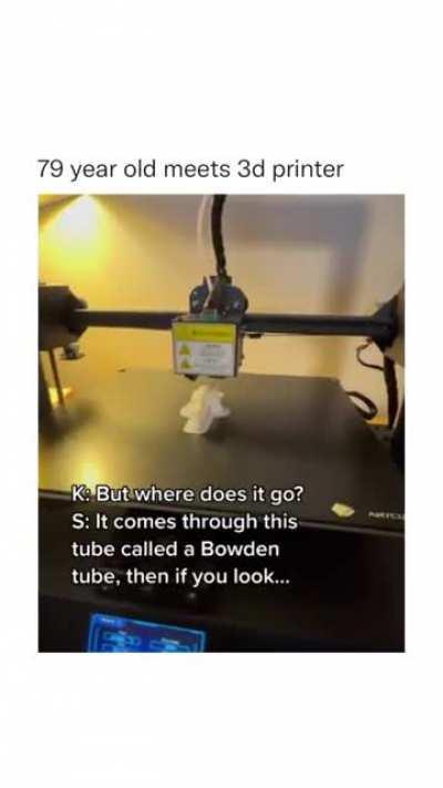 This Elderly Gentleman's amazement at 3D Printing made my day!