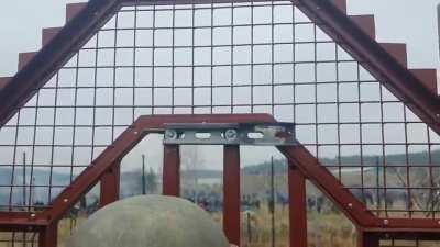 Migrants armed with Stun Grenades attempt forced entry to Poland