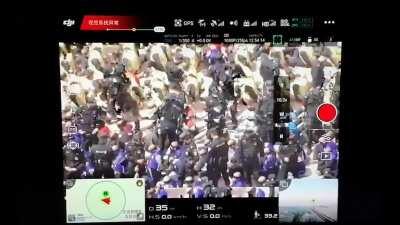 Drone footage shows the CCP taking Muslim prisoners to forced labor camps. These are the people that Reddit Inc accepts 150M in payment from.
