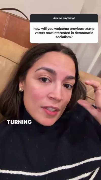 AOC on how she will welcome Maga voters to Democratic Socialism.