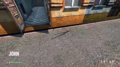 Throwing a gun to an unarmed teammate who's being attacked!