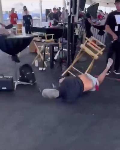 Trying to clear the rail and barricade.