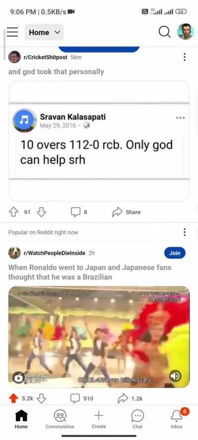 Srh after 10th over be like