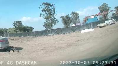 Dashcam footage from Israeli Music Festival where at least 260 people were killed by Hamas
