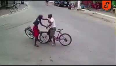 Unexpected reaction to head on collision