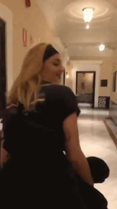 Sophie Turner teasing with her ass