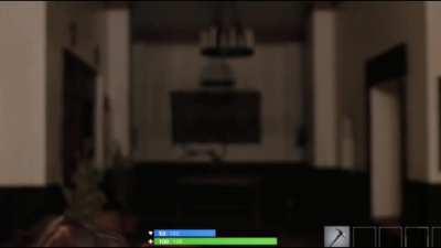 When you land and can't find a gun so you have to resort to hiding and using your pickaxe.