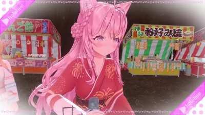 Koyori Uses Her Boobs To Open The Bottle