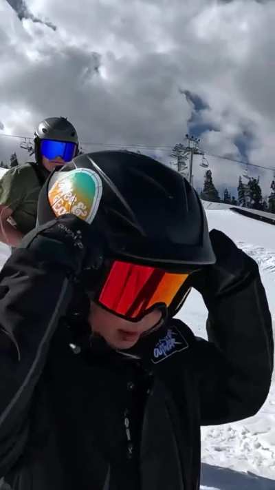 Throwback to the first landed backflip on a snowboard by uria mcdonald (presently 8 years) after countless failed attempts