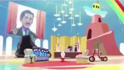 Mr.Flag,you have a call from the president.