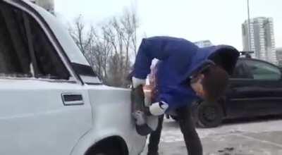 “How else am I supposed to get in my parking space?”