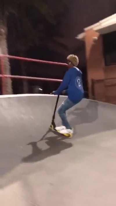 Really went 360 on a scooter!