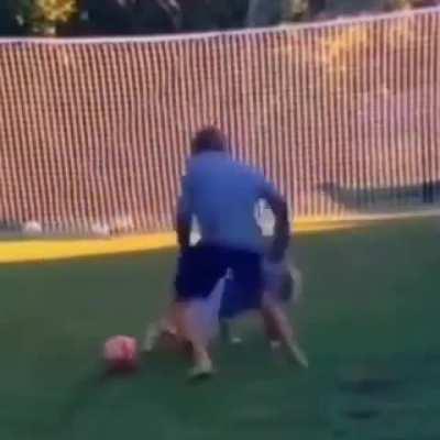 Kid failed at goal and hole defense