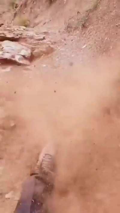 Braking right before jumping over a cliff. WCGW?