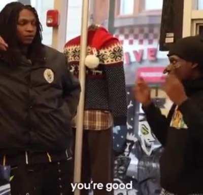 Dude told him to put it back on