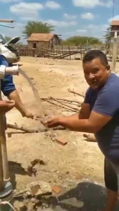 Thank you mayor for the new faucet... oops