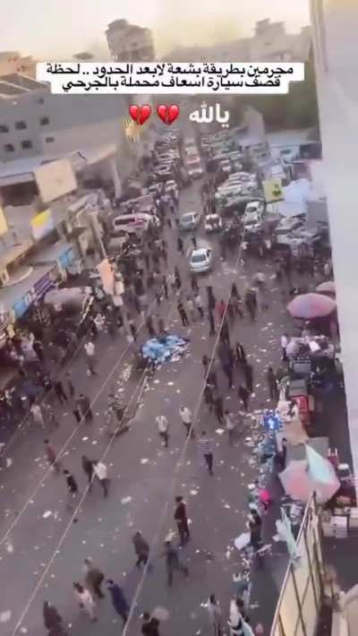 Gazan ambulance gets bombed. Uploaded: 3/1/2025 location: the gaza strip