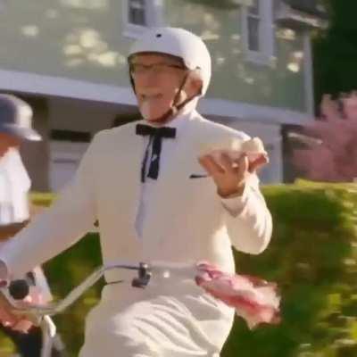 I’m just riding on my bike