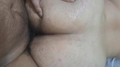 strawberryandcreamed Doggy sex with Indian couple with man creampie ending in her pussy and big hairy ass clearly visible.