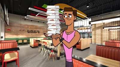 Brody eats a triple whopper