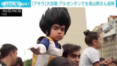La juntada de Dragon Ball en el Obelisco en la TV Japonesa