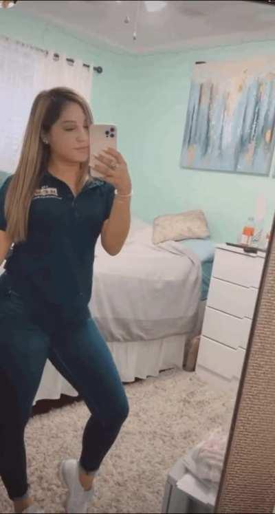 Just got off of work :) work clothes! F19