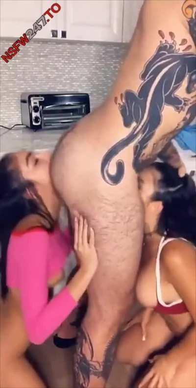 Emily Willis and Lena The Plug Blowjob + Rimjob, HOT!