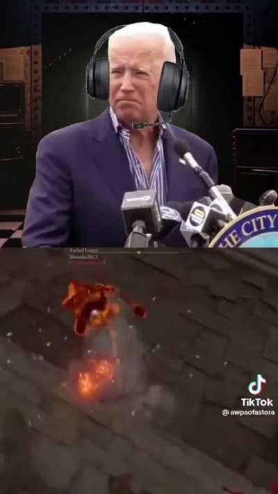 Sleepy Biden plays elden ring