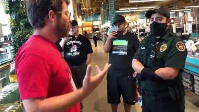 Maskless Crusader Makes Another Public Service Announcement. Insults mans dead wife. Gets thrown out store.