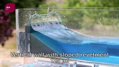 How different combinations of coastal defences and wave and tide conditions affect overtopping and flood risk