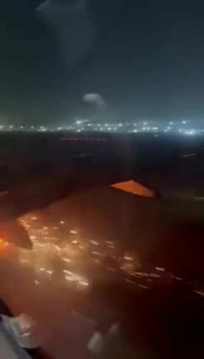 Just before take off, a passenger aircraft's engine caught fire yesterday. Luckily, everyone was de-boarded safely, without any harm.