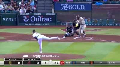 [Highlight] Fernando Tatis Jr K’s in his first AB in MLB after over 500 days