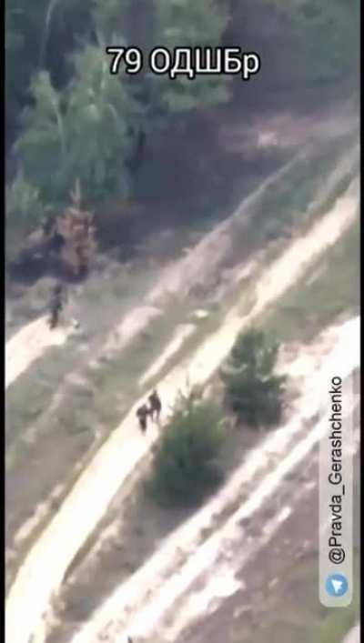 79th brigade scores direct hit on Russian tank, reportedly with artillery. Date unknown in Donetsk region.