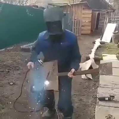 When teacher says shorten your hairs, you look more like an artist than a welder 🤘🏼😂