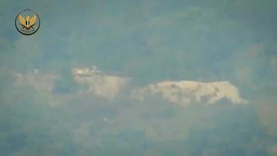 NLF ATGM strike on a Syrian Army T-72 manning a checkpoint on Jabal al-Turkman - 2019