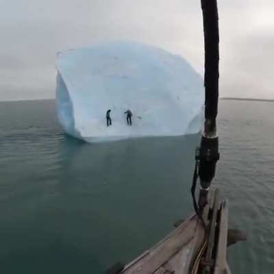 *Climbing an iceberg seems safe*