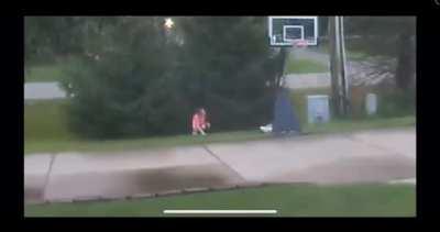 This woman has been pooping in people's yards in my area while on runs. She even comes prepared with toilet paper.