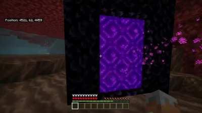 (Bedrock) If you sleep while going through a portal you will go to the wrong location. So don't do that.