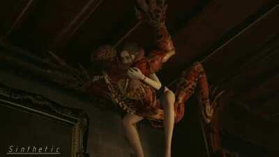 Licker helping Claire [Resident Evil] (sinthetic) with sound