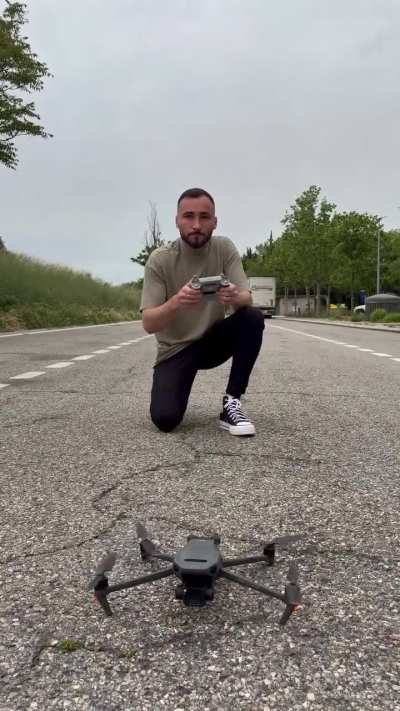 The take-off of this drone