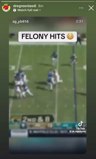 Dre Greenlaw Just posted this on his IG story👀. Be prepared for some big time hits if he plays against the Giants!!👿😅