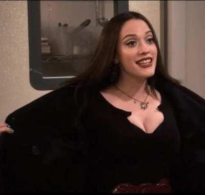 Kat Dennings needs to flash those big tits for real.