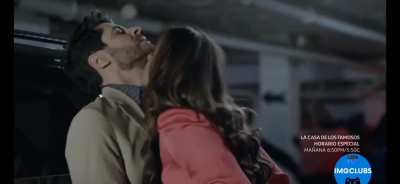 Couple has a passionate makeout session in the company parking lot amidst a steamy affair